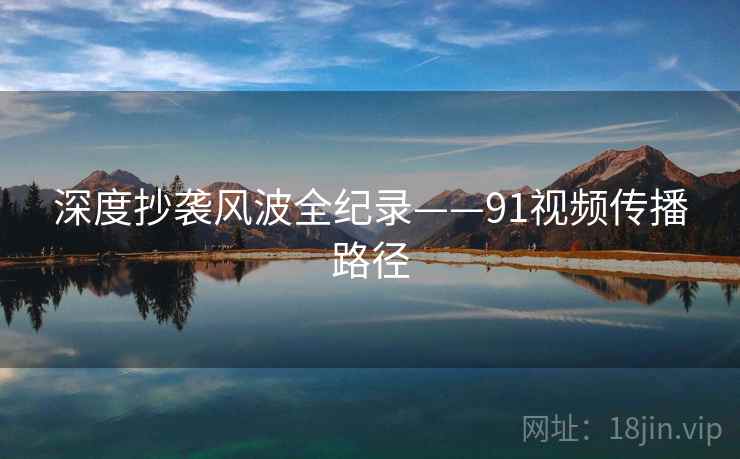 深度抄袭风波全纪录——91视频传播路径