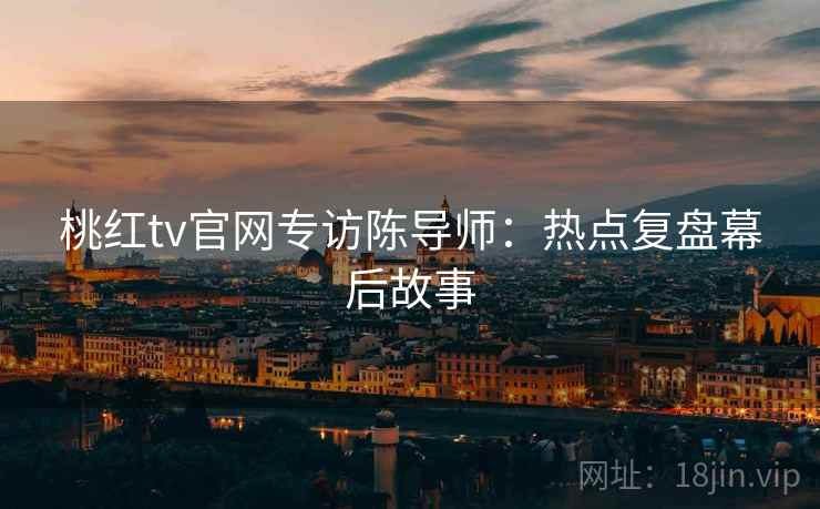 桃红tv官网专访陈导师：热点复盘幕后故事