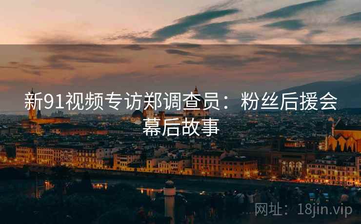 新91视频专访郑调查员：粉丝后援会幕后故事