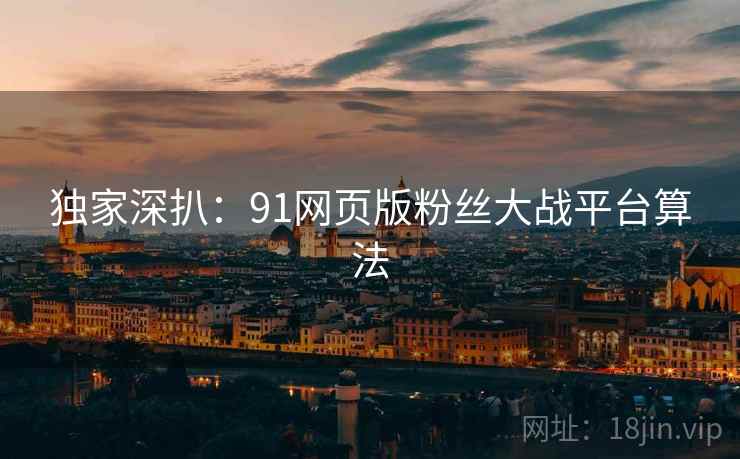 独家深扒：91网页版粉丝大战平台算法